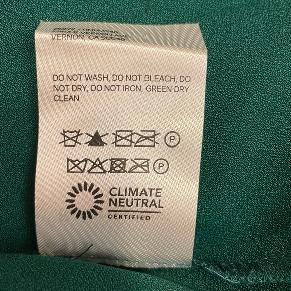 Reformation Gavin Dress  Emerald  AUTHENTIC - Picture 11 of 15